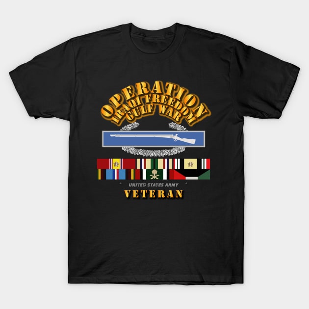 Iraqi Freedom Svc Ribbons w CIB T-Shirt by twix123844